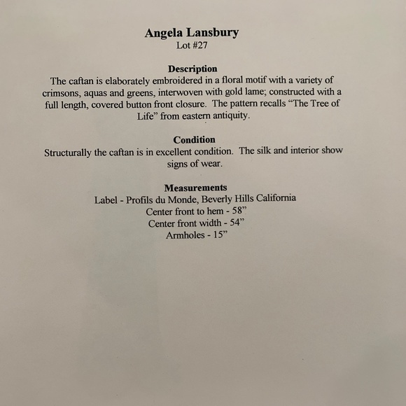 Angela Lansbury Academy Awards dress - Picture 6 of 6